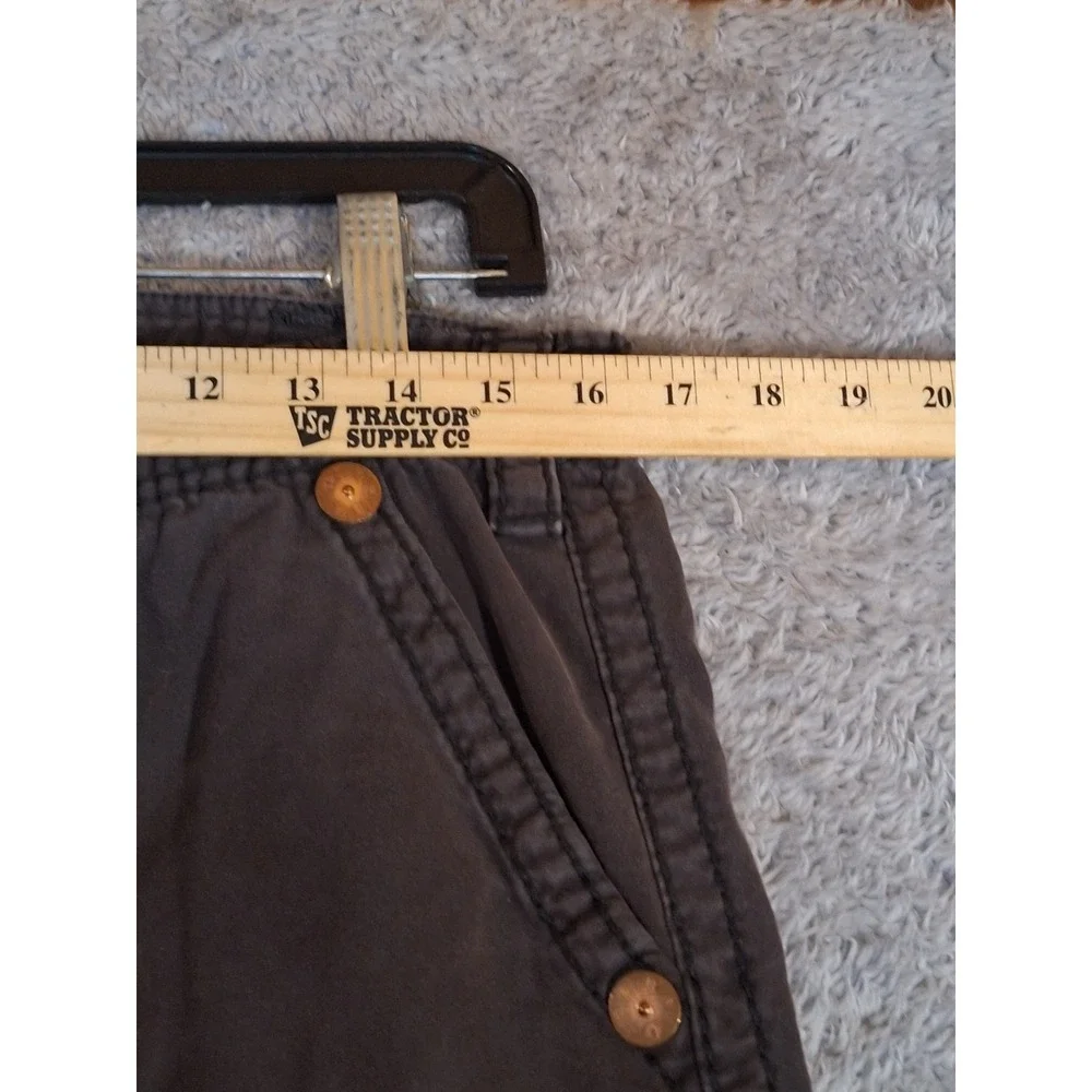 True Religion Anthony Mens Cargo Pants Size 30 Charcoal Grey Straight Drawstring